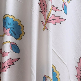 Sanganeri Hand Block Mughal Print Cotton Fabric 09