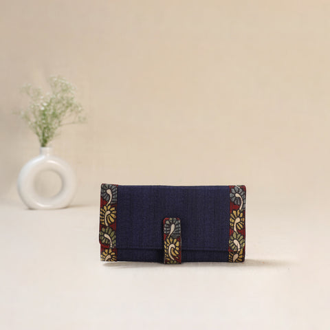 Blue - Srikalahasti Kalamkari Handpainted Clutch / Wallet 84