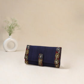 Blue - Srikalahasti Kalamkari Handpainted Clutch / Wallet 84