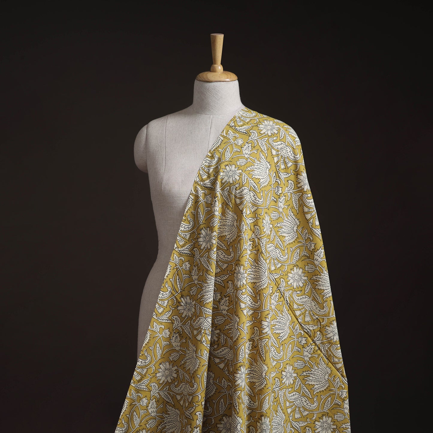 Natural Dyed Bagru Hand Block Print Cotton Fabric 16