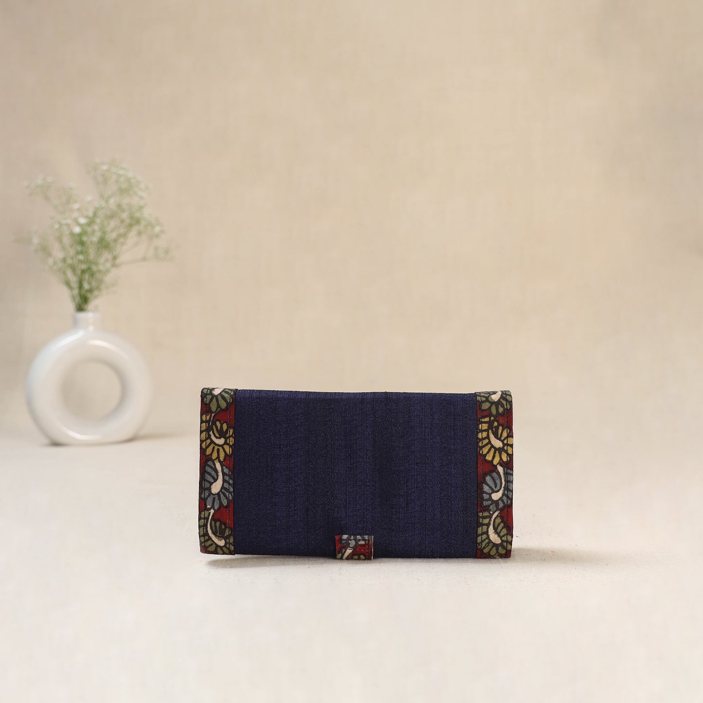Blue - Srikalahasti Kalamkari Handpainted Clutch / Wallet 84