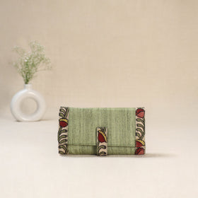 Green - Srikalahasti Kalamkari Handpainted Clutch / Wallet 85