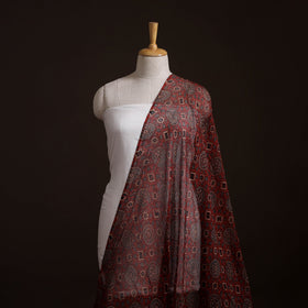Natural Dyed Ajrakh Hand Block Print Kota Doria Cotton Fabric 30