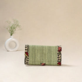 Green - Srikalahasti Kalamkari Handpainted Clutch / Wallet 85
