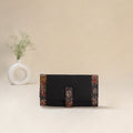 Black - Srikalahasti Kalamkari Handpainted Clutch / Wallet 86
