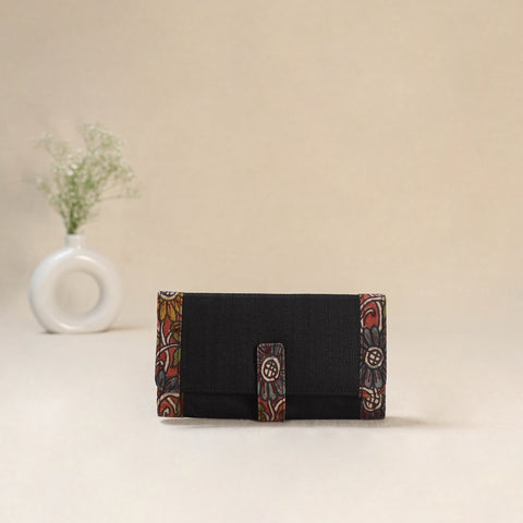 Black - Srikalahasti Kalamkari Handpainted Clutch / Wallet 86