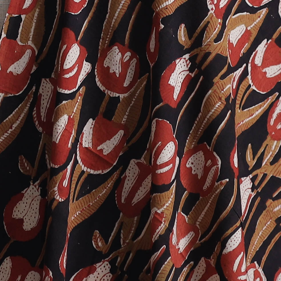 Natural Dyed Bagru Hand Block Print Cotton Fabric 17