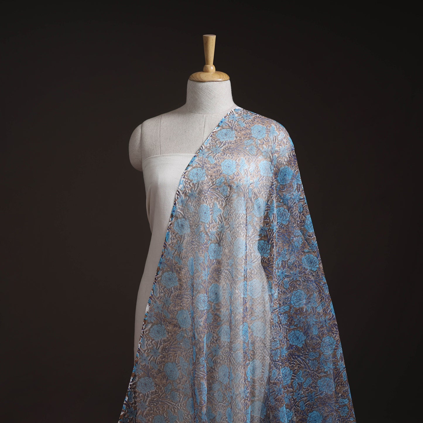 Sanganeri Hand Block Print Kota Doria Cotton Fabric 11