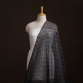 Natural Dyed Ajrakh Hand Block Print Kota Doria Cotton Fabric 36