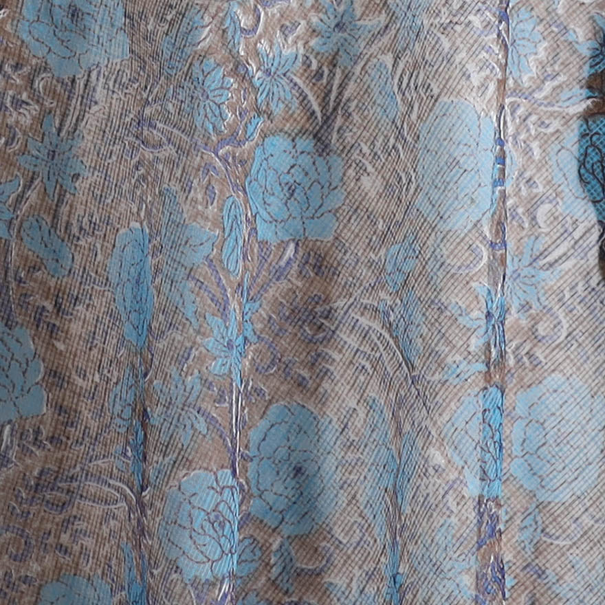 Sanganeri Hand Block Print Kota Doria Cotton Fabric 11