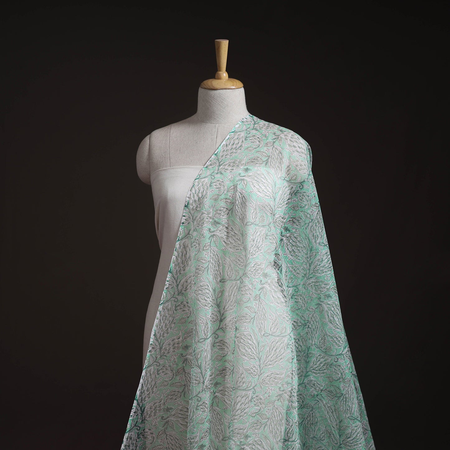 Sanganeri Hand Block Print Kota Doria Cotton Fabric 12
