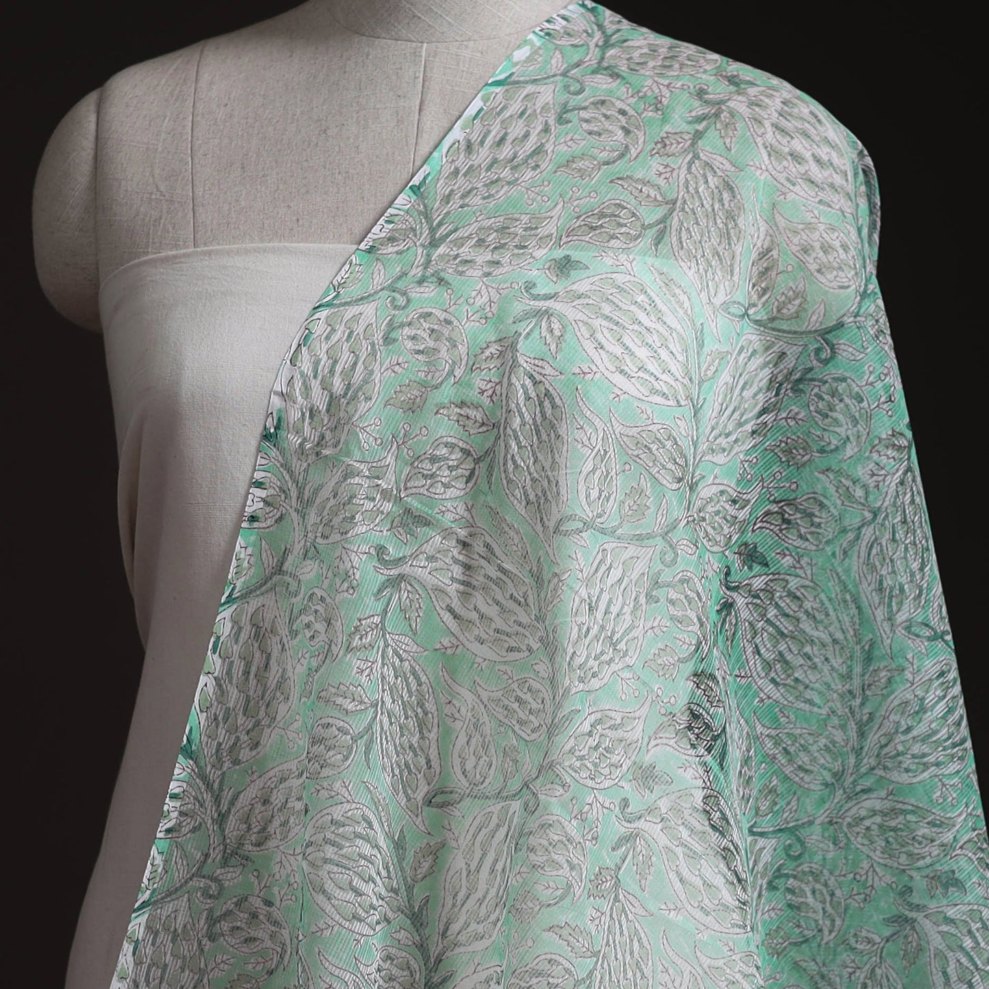 Sanganeri Hand Block Print Kota Doria Cotton Fabric 12