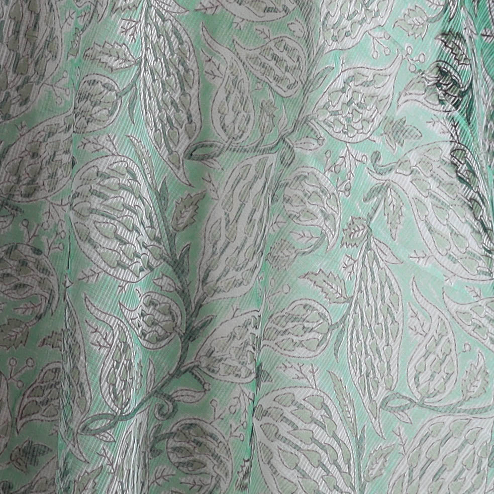 Sanganeri Hand Block Print Kota Doria Cotton Fabric 12