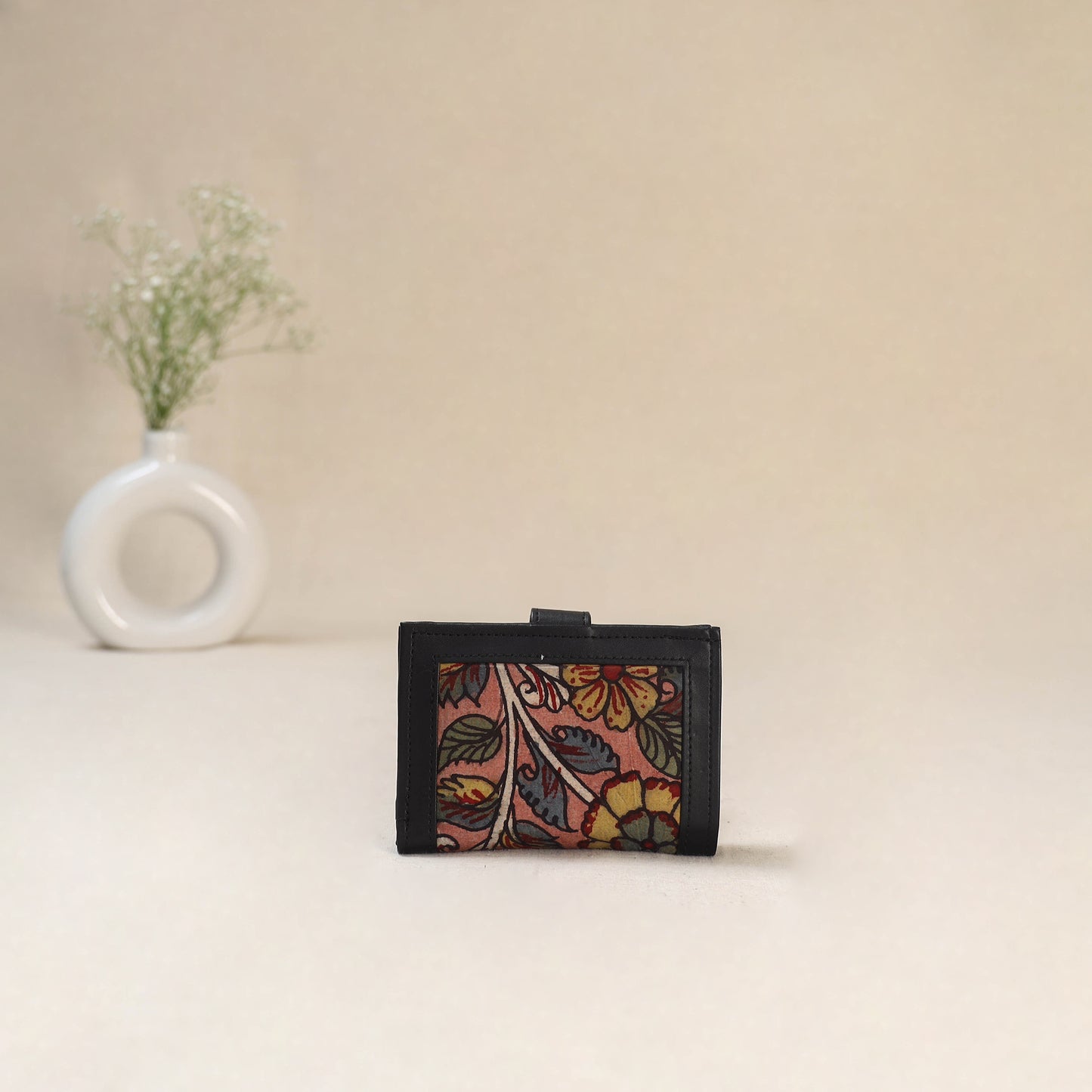 Pink - Srikalahasti Kalamkari Handpainted Wallet 88