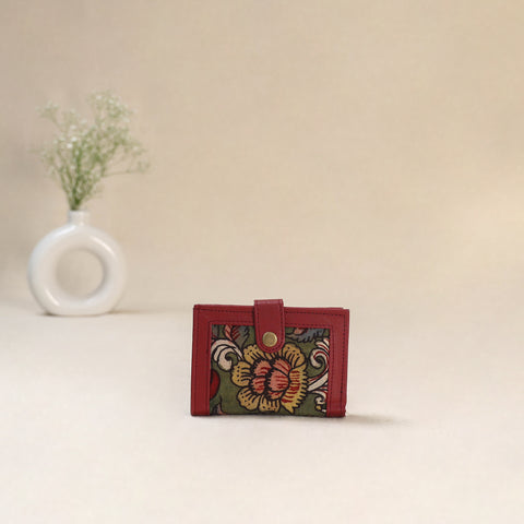 Green - Srikalahasti Kalamkari Handpainted Wallet 89
