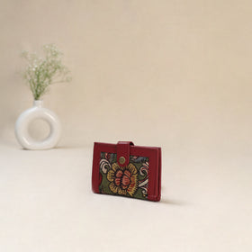Green - Srikalahasti Kalamkari Handpainted Wallet 89