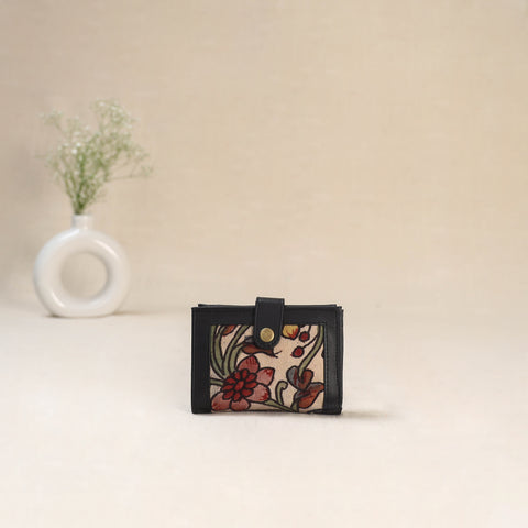 Beige - Srikalahasti Kalamkari Handpainted Wallet 90