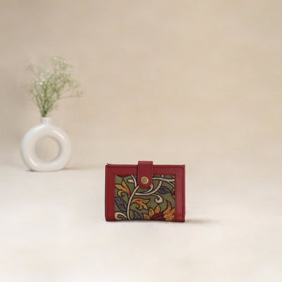 Green - Srikalahasti Kalamkari Handpainted Wallet 91