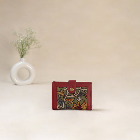 Green - Srikalahasti Kalamkari Handpainted Wallet 91