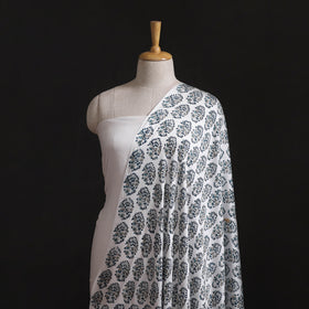 Sanganeri Floral Hand Block Print Modal Silk Fabric 04