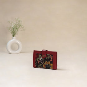 Black - Srikalahasti Kalamkari Handpainted Wallet 92