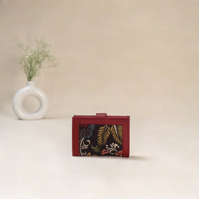 Black - Srikalahasti Kalamkari Handpainted Wallet 92