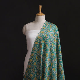 Sanganeri Floral Hand Block Print Modal Silk Fabric 05