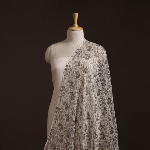 Pedana Hand Block Print Natural Dyed Kota Doria Cotton Kalamkari Fabric 05