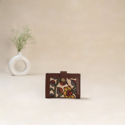 Beige - Srikalahasti Kalamkari Handpainted Wallet 93