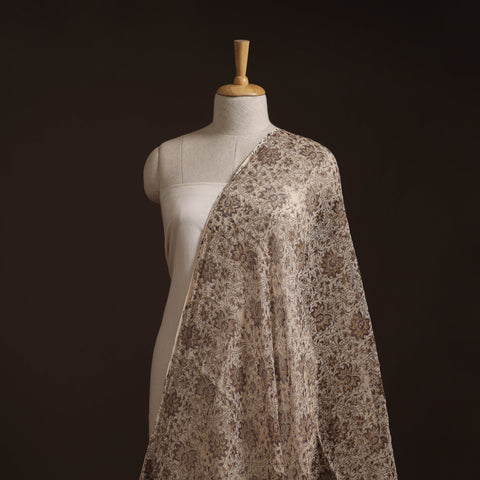 Pedana Hand Block Print Natural Dyed Kota Doria Cotton Kalamkari Fabric 04