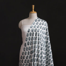 Sanganeri Floral Hand Block Print Modal Silk Fabric 06