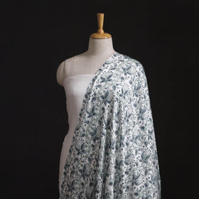 Sanganeri Floral Hand Block Print Modal Silk Fabric 07