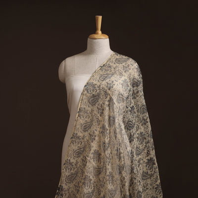Pedana Hand Block Print Natural Dyed Kota Doria Cotton Kalamkari Fabric 03