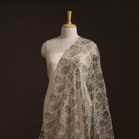 Pedana Hand Block Print Natural Dyed Kota Doria Cotton Kalamkari Fabric 03