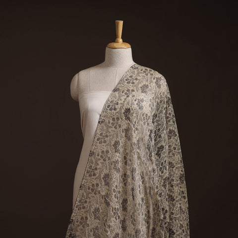 Pedana Hand Block Print Natural Dyed Kota Doria Cotton Kalamkari Fabric 02