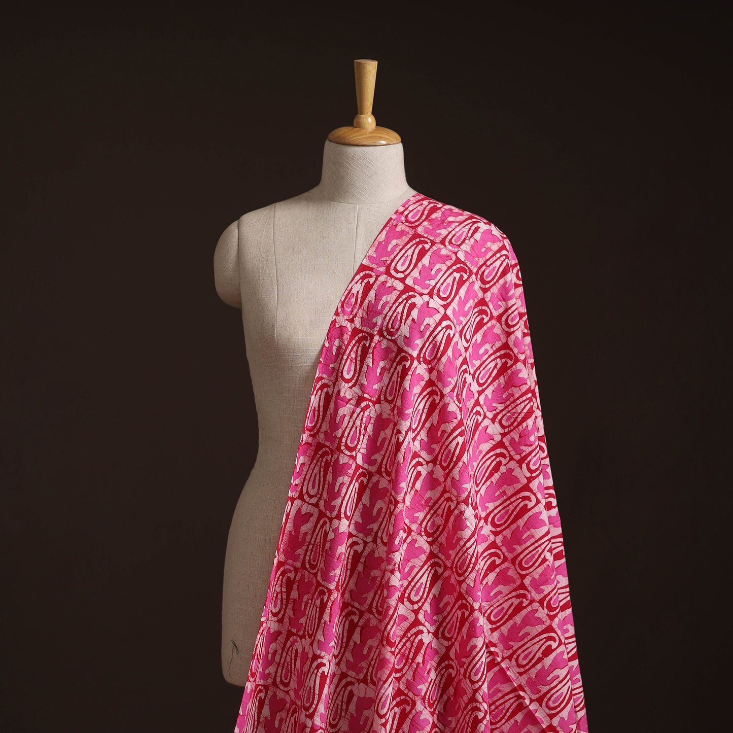 Hand Block Batik Print Cotton Fabric 03