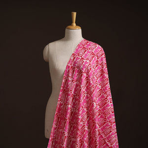 Pink - Hand Block Batik Print Cotton Fabric 03