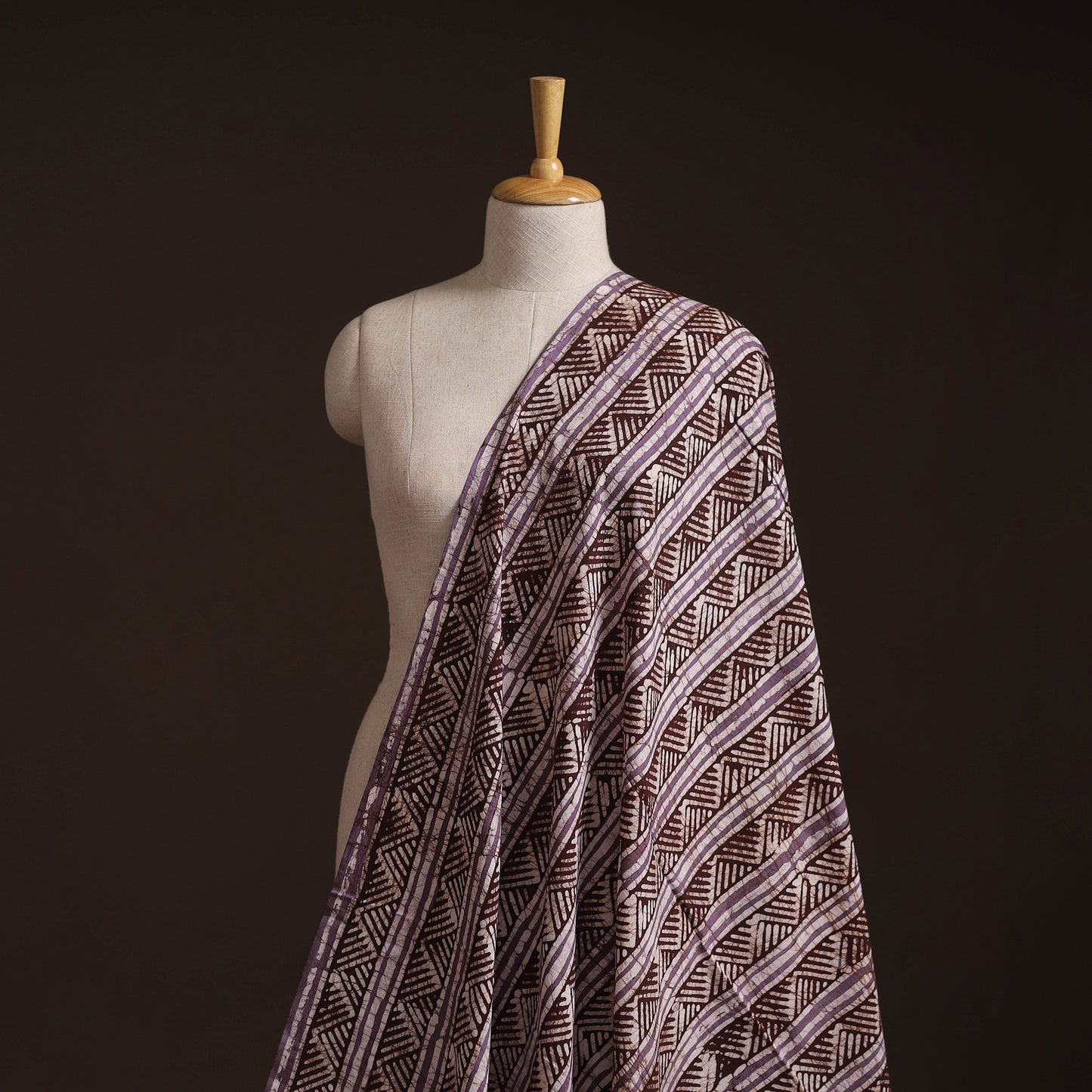 Hand Block Batik Print Cotton Fabric 01