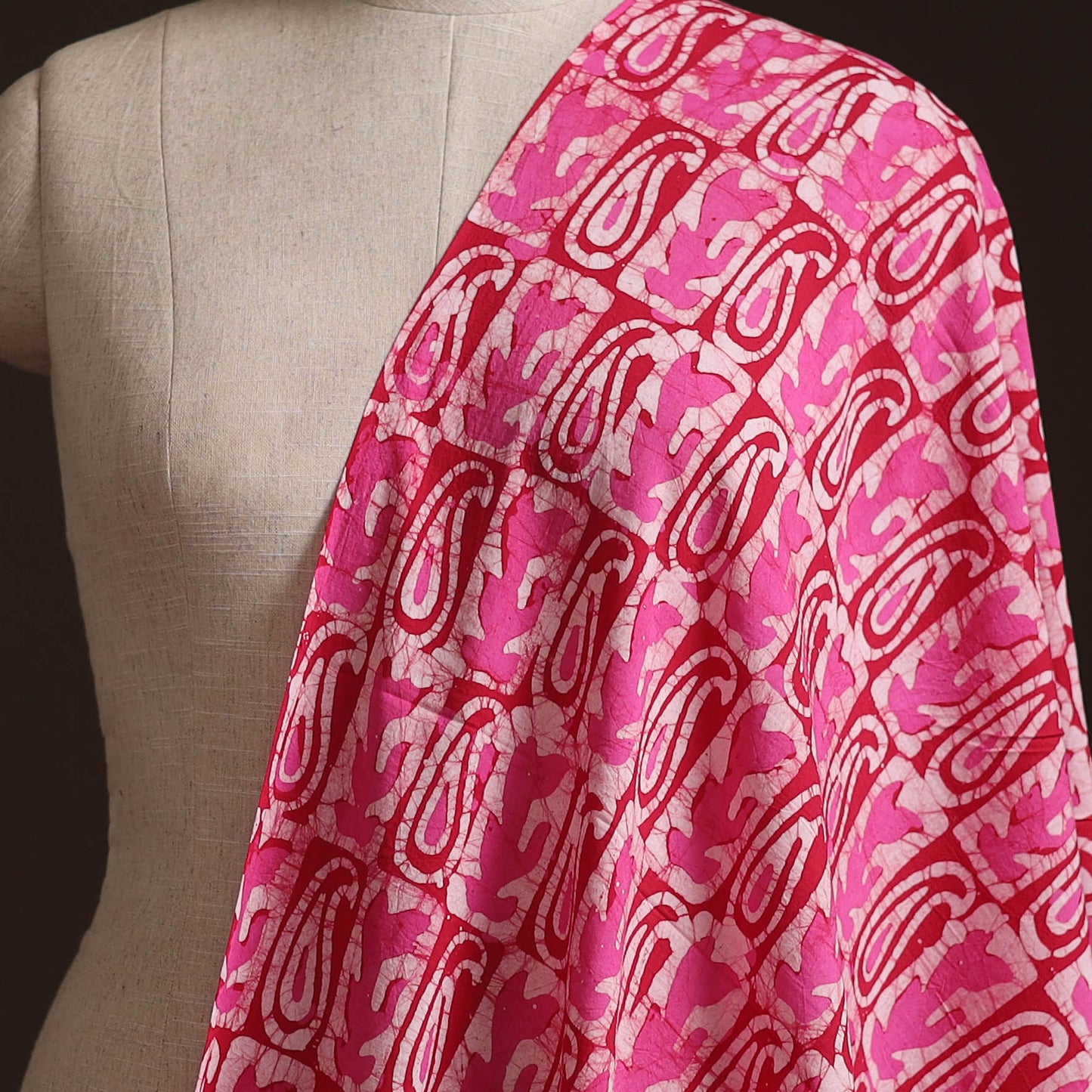 Hand Block Batik Print Cotton Fabric 03