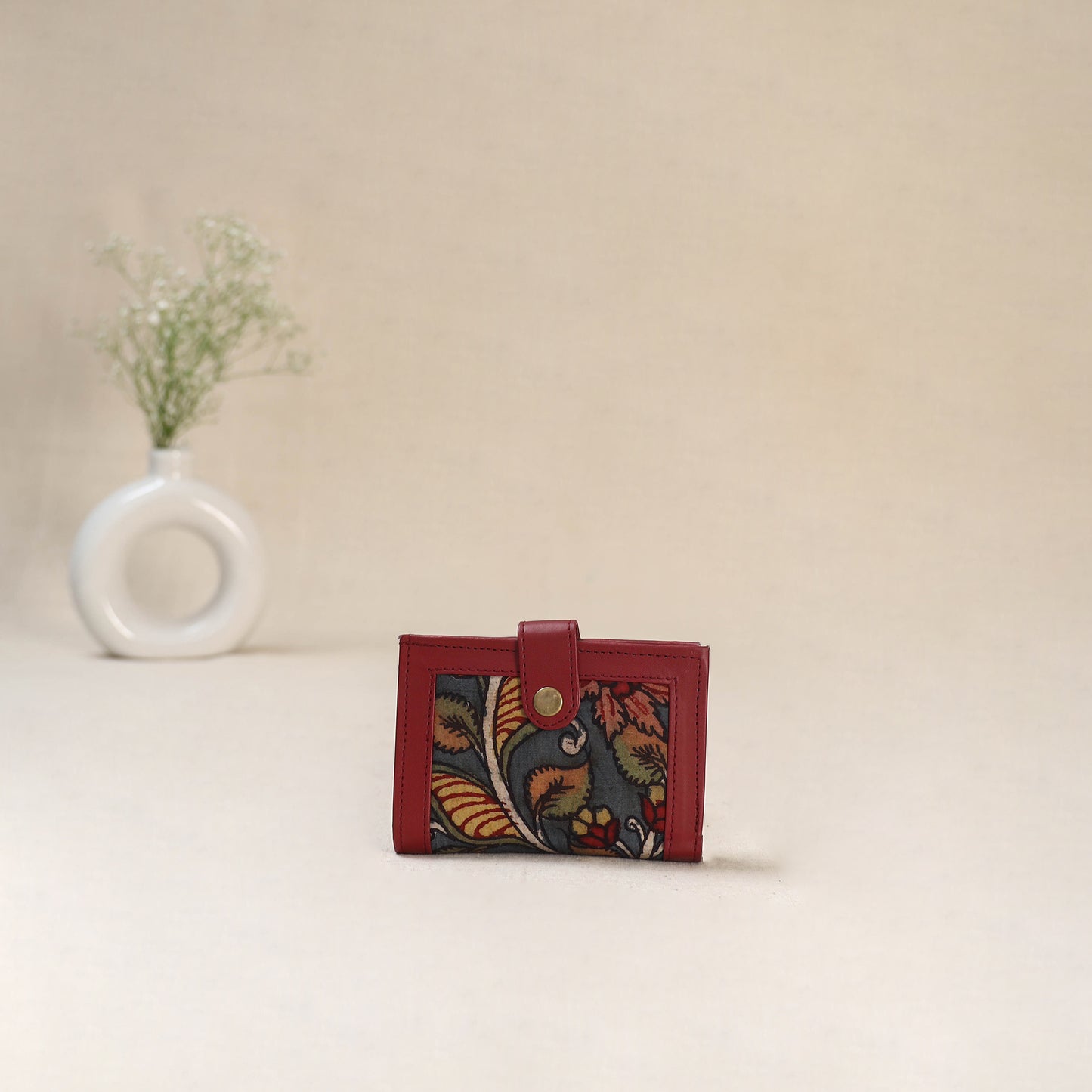 Blue - Srikalahasti Kalamkari Handpainted Wallet 97