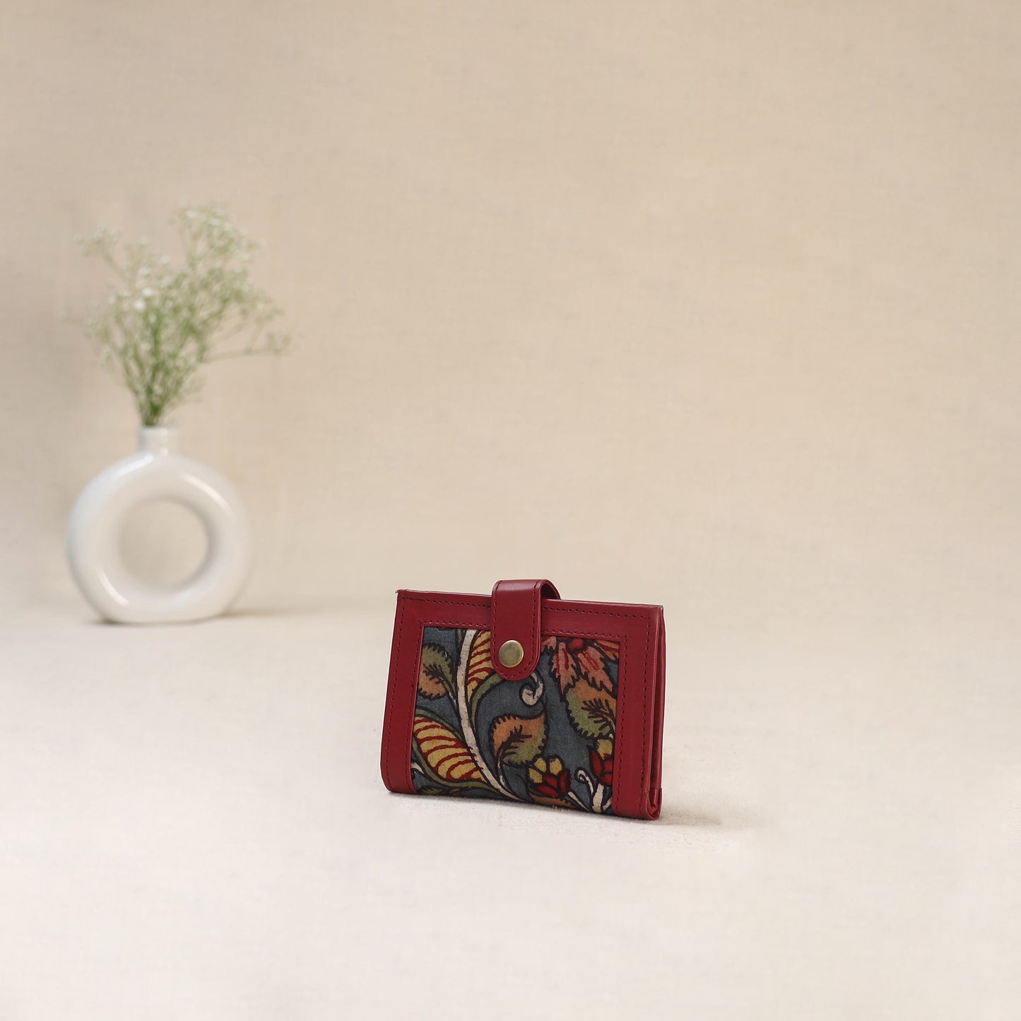 Blue - Srikalahasti Kalamkari Handpainted Wallet 97