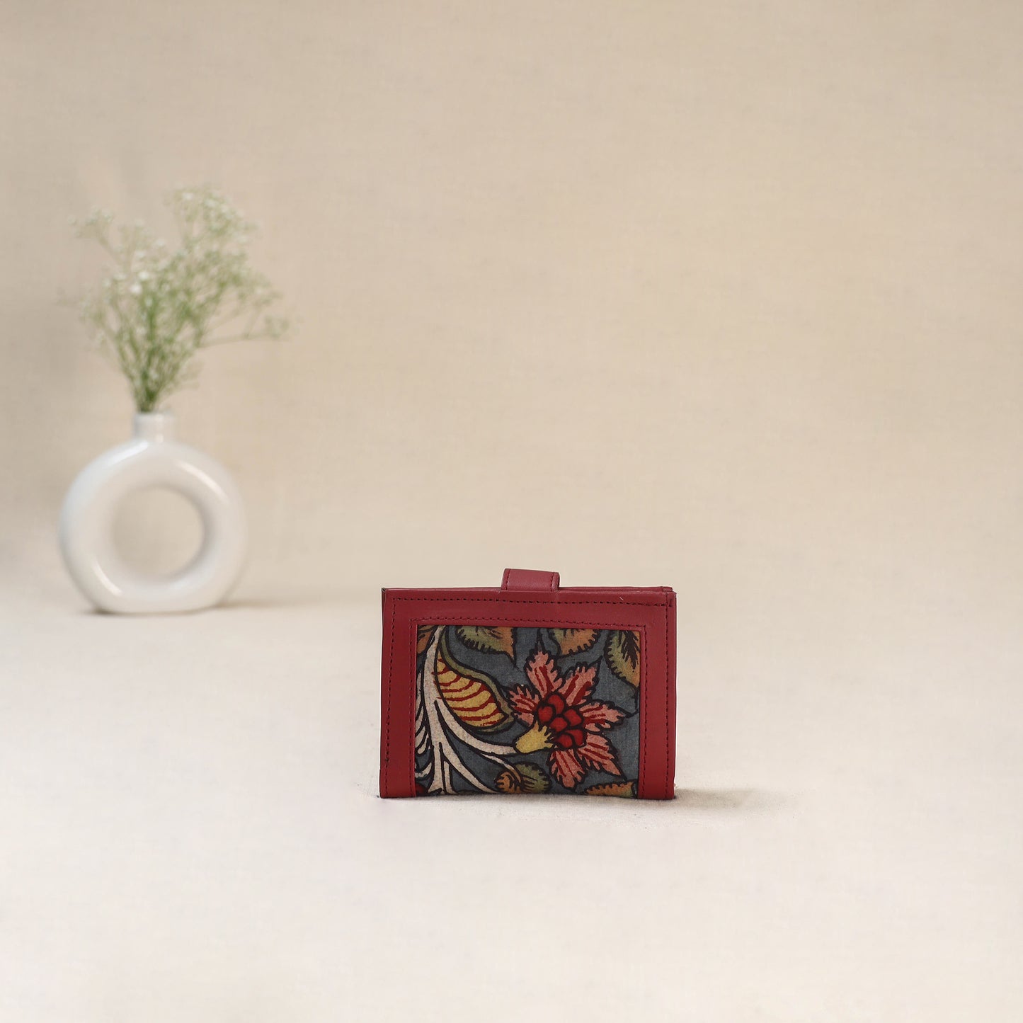Blue - Srikalahasti Kalamkari Handpainted Wallet 97
