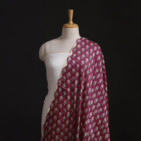 Sanganeri Floral Hand Block Print Modal Silk Fabric 19