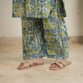 Green - natural dyed cotton bagru dabu co-ord set 14