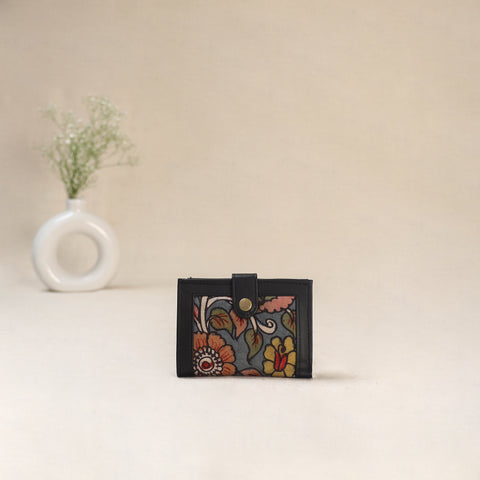Blue - Srikalahasti Kalamkari Handpainted Wallet 100
