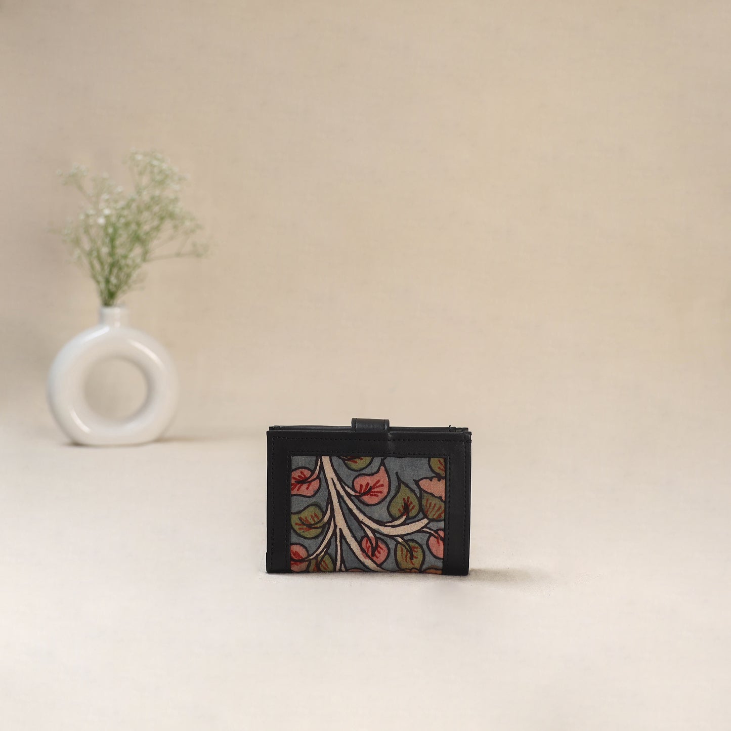 Blue - Srikalahasti Kalamkari Handpainted Wallet 100