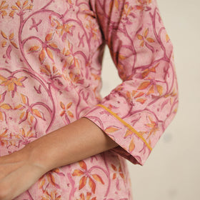 Pink - natural dyed cotton bagru dabu co-ord set 12