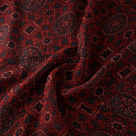 Natural Dyed Ajrakh Hand Block Print Kota Doria Cotton Fabric 40