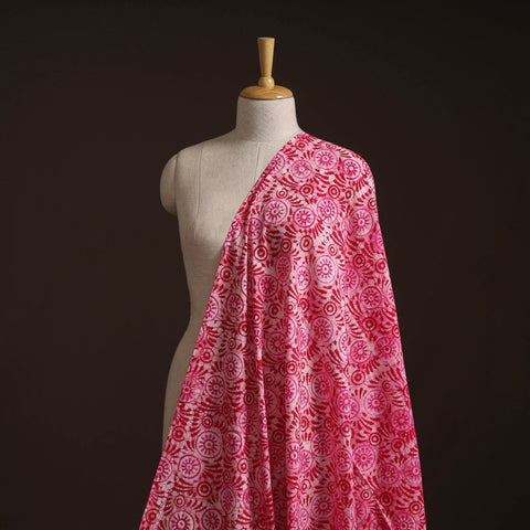 Hand Block Batik Print Cotton Fabric 07