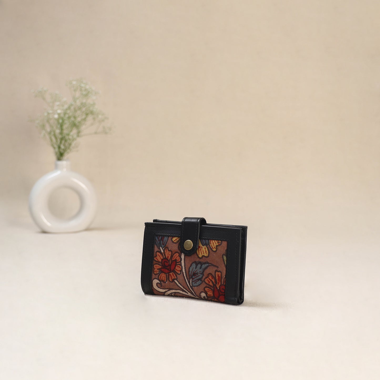 Brown - Srikalahasti Kalamkari Handpainted Wallet 102